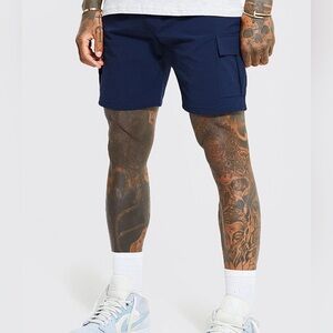 Navy blue cargo shorts